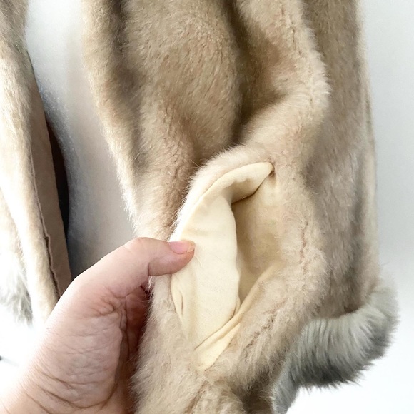 1960s Regina Glenara faux fur mink short cape by Glenoit - Picture 4 of 7